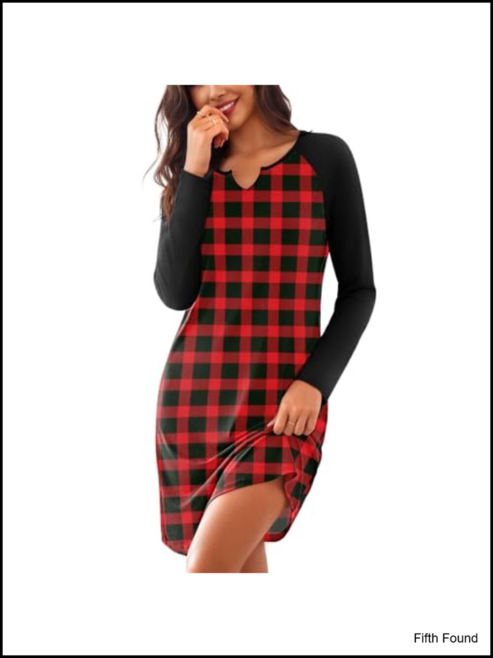 Womens Long Sleeve Nightgown Pullover Sleep Dress Loose Lounge Nightshirt